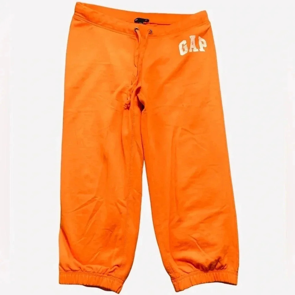 GAP Factory Women Cropped Orange 3/4 Jogger Size S - Picture 5 of 8